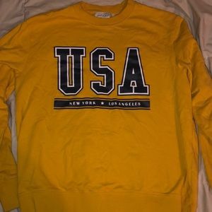 Yellow USA sweater